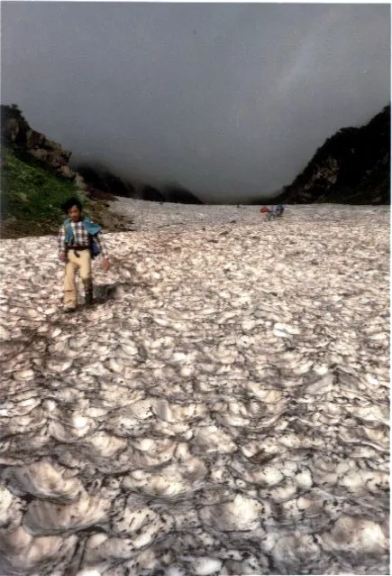 白馬岳下山中